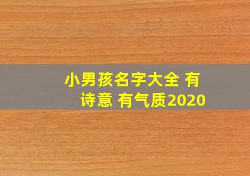 小男孩名字大全 有诗意 有气质2020